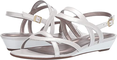 Rockport Women's Tm Zandra Slingback Wedge Sandal  Color White Size 9.5M