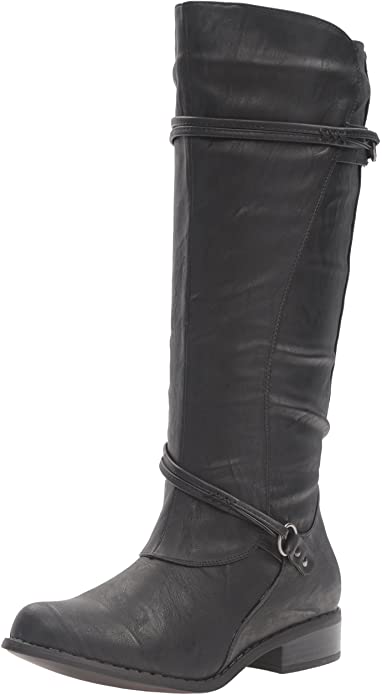 Brinley Co Women's Harley Olive Riding Boot  Color Black Size 9M