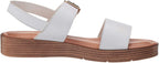 Bella Vita Women's Tay-Italy Wedge Sandal  Color White Leather Size 6.5WW
