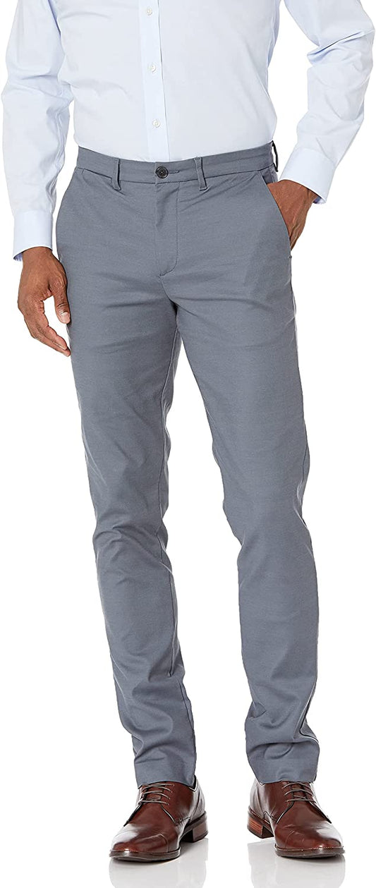 Calvin Klein Men's Modern Stretch Chino Wrinkle Resistant Pants  Color Turbulence W33xL30