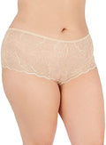 INC International Concepts Women's Lace Boyshort Panty Color Medium Beige Size 2XL