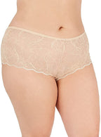 INC International Concepts Women's Lace Boyshort Panty Color Medium Beige Size 2XL