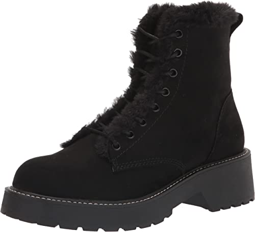 Madden Girl Women's Carra Fashion Boot  Color Black Fabric Fur Size 7.5M