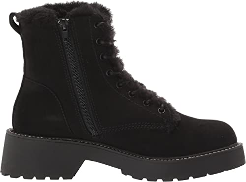Madden Girl Women's Carra Fashion Boot  Color Black Fabric Fur Size 7.5M