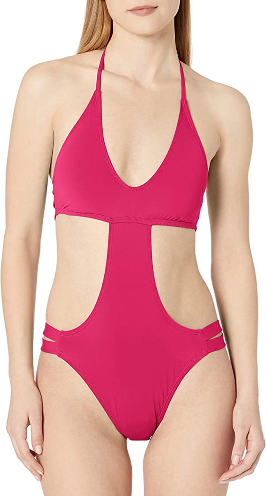 BCBGeneration Standard Monokini One Piece Swimsuit  Color Hot Fuchsia Size 2XS
