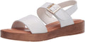 Bella Vita Women's Tay-Italy Wedge Sandal  Color White Leather Size 6.5WW