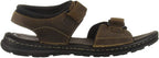 Rockport Men's Darwyn Quarter Strap Flat Sandals  Brown II Leather Size 9