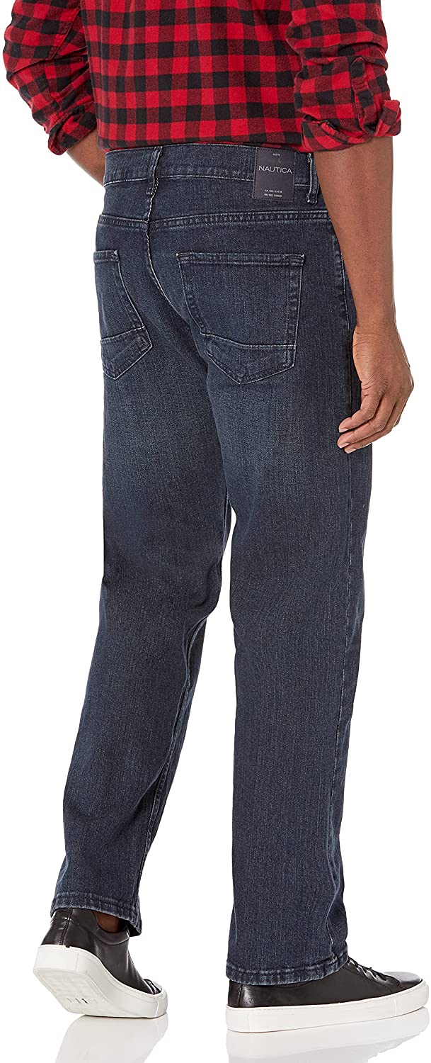 Nautica Men's 5 Pocket Relaxed Fit Stretch Jeans Color Pure Adriatic Sea Wash W58xL32