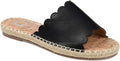 Journee Collection Women's Flat Sandals  Color Black Size 8.5M