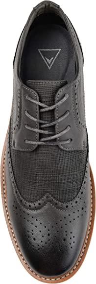 Vance Co. Mens Warrick Wingtip Derby Oxford  Color Gray Size 10M