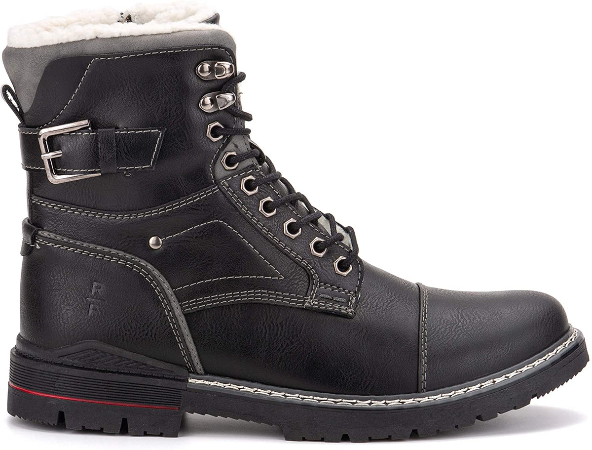 Reserved Footwear New York Men's Cavalier Fashion Casual Snow Boots  Black/White Size 9