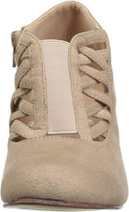 Brinley Co. Womens High Heel Round Toe Bootie  Color Taupe Wd Size 7.5W