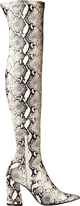 Steve Madden Women's Jacoby Over-The-Knee Boot Color Natural Snake Size 6.5M