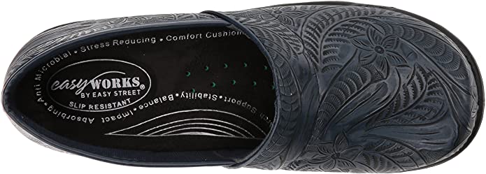Easy Works Women's Lyndee Health Care Professional Shoes Color Charcoal Size 7.5WW