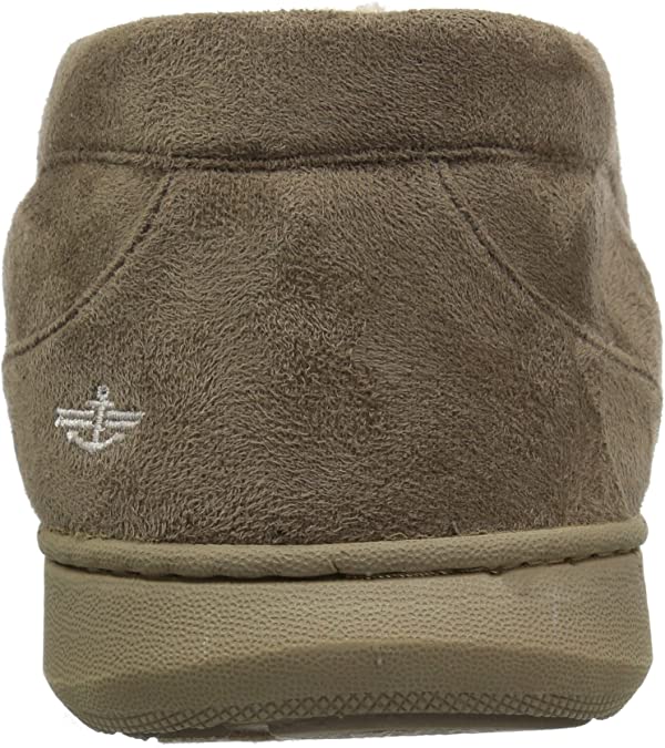 Dockers Men's Craig Ultra-Light Mid Moccasin Premium Slippers  Taupe Size 13