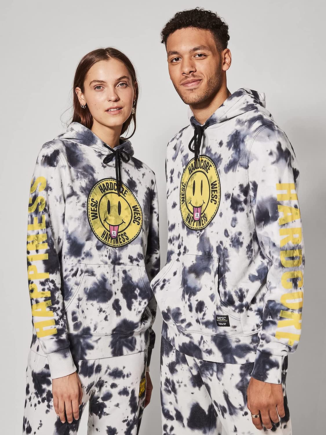 WeSC Men's Tie Dye Hoodie  Color Gray Size S