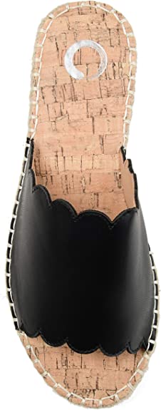 Journee Collection Women's Flat Sandals  Color Black Size 8.5M
