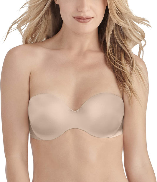 Vanity Fair Women's Nearly Invisible Strapless Underwire Bra  Color Damask Neutral Size 40DD