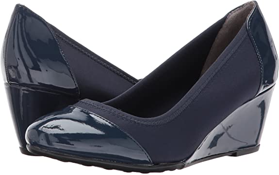 LifeStride Women's Juliana Stretch Wedge Pump  Color Lux Navy Size 5.5M