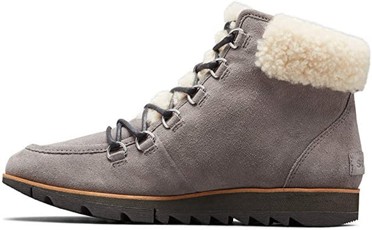 Sorel Women's Harlow Lace Cozy Ankle Boot  Color Light Gray Size 5M