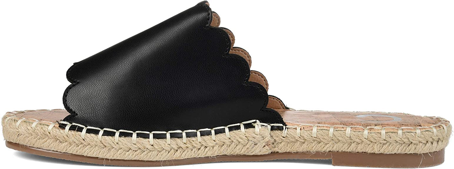 Journee Collection Women's Flat Sandals  Color Black Size 8.5M