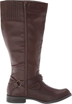 Easy Street Women's Quinn Plus Plus Harness Boot  Color Black Size 6.5M (Wide Calf)