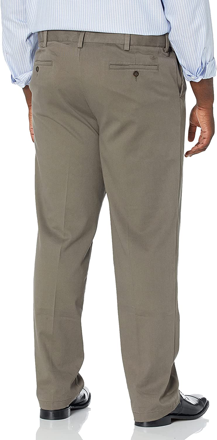 Dockers Men's Classic Fit Easy Pleated Khaki Pants Color Dark Pebble 44Wx30L