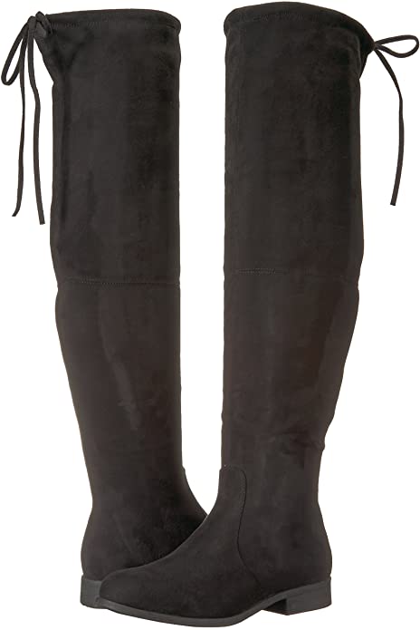 Brinley Co Women's Mount Spur Over The Knee Boot Color Black Size 8W Wide Calf