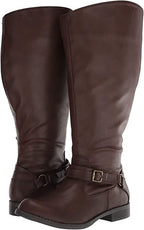 Easy Street Women's Quinn Plus Plus Harness Boot  Color Black Size 6.5M (Wide Calf)