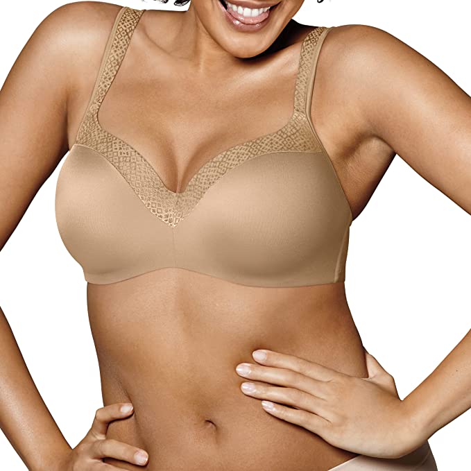 Playtex Women's Secrets Shapes & Supports Balconette Bra  Color Nude Size 38D