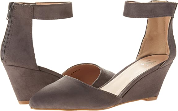 Journee Collection Women's Kova Wedge Pumps  Gray Size 7.5