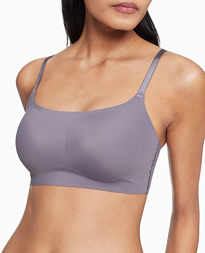 Calvin Klein Invisibles Wireless Skinny Strap Bralette Bra  Color Purple Haze Size XS