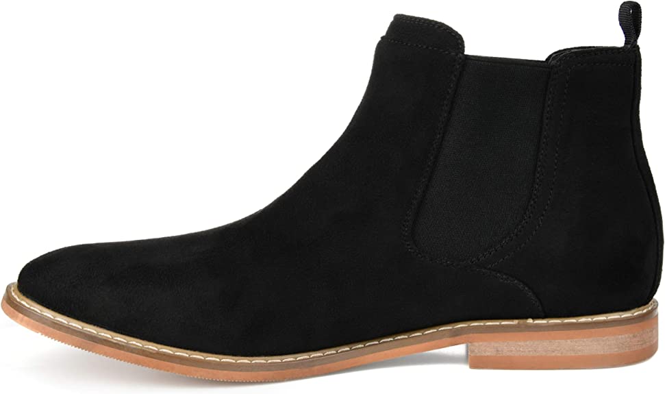 Vance Co. Mens Marshall Wide Width Chelsea Boots  Color Black Size 12W
