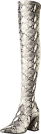 Steve Madden Women's Jacoby Over-The-Knee Boot Color Natural Snake Size 6.5M