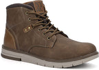 X RAY New York & Co. Men’s Randall Fashion Casual Faux Leather High Top Sneakers  Color Brown/Chocolate Size10M