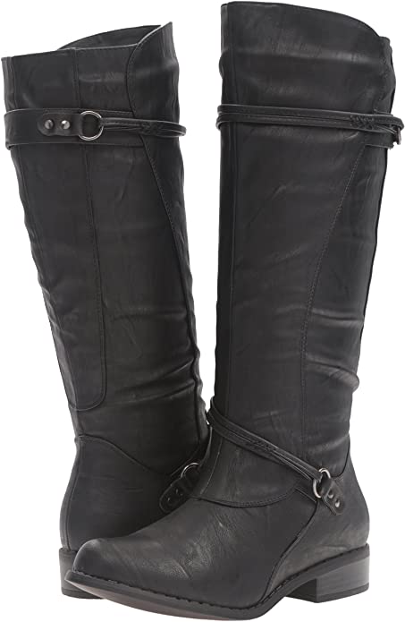 Brinley Co Women's Harley Olive Riding Boot  Color Black Size 9M