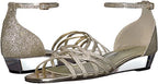 Easy Street Women's Tarrah Wedge Sandals  Color Gold Glitter Size 7.5N