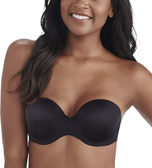 Vanity Fair Nearly Invisible Strapless Underwire Bra  Color Midnight Black Size 34DD