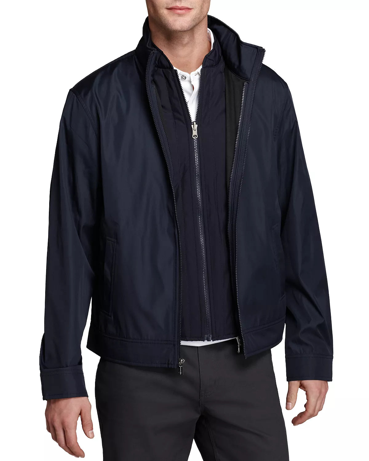 Michael Kors Men's 3-in-1 Track Vest & Jacket  Color Navy Size XL