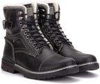 Reserved Footwear New York Men's Cavalier Fashion Casual Snow Boots  Black/White Size 9