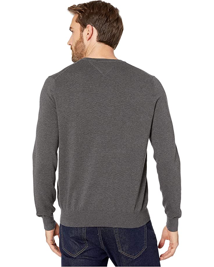 Tommy Hilfiger Signature Solid V-Neck Sweatshirt  Color Gray Size 2XL