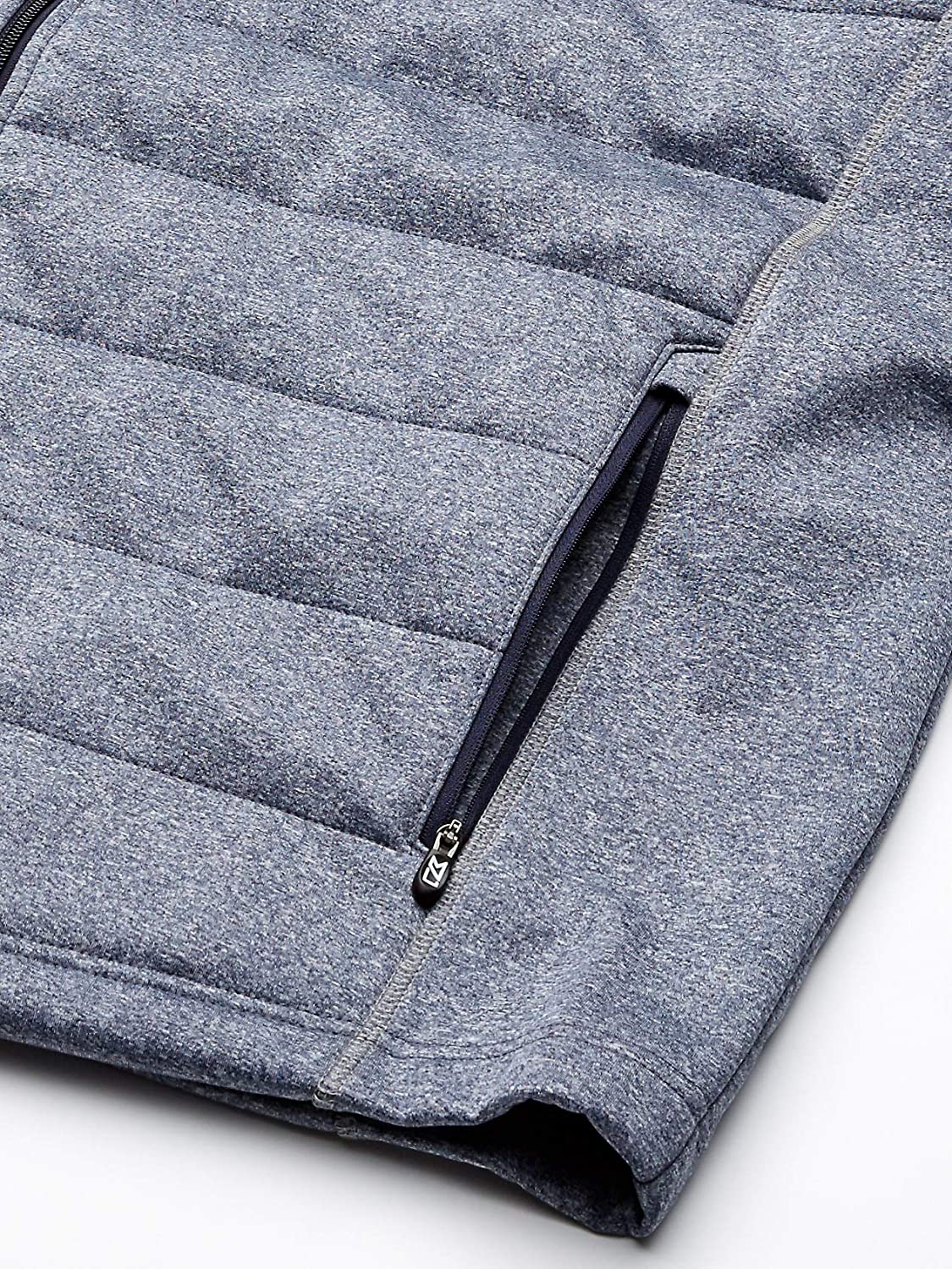 Cutter & Buck Men's Weathertec Jersey Bonded Fleece Altitude Quilted Hood Jacket  X-Large Tall
