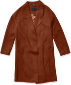 Kendall + Kylie Women's Single Breasted Walker Outerwear   Color RUSTCOPPER Size XS