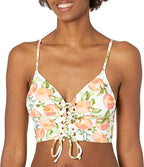 BCBGeneration Women's Standard Midkini Swimsuit Top   Color White Multi Size M