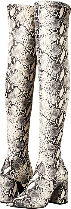 Steve Madden Women's Jacoby Over-The-Knee Boot Color Natural Snake Size 6.5M