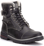 Reserved Footwear New York Men's Cavalier Fashion Casual Snow Boots  Black/White Size 9