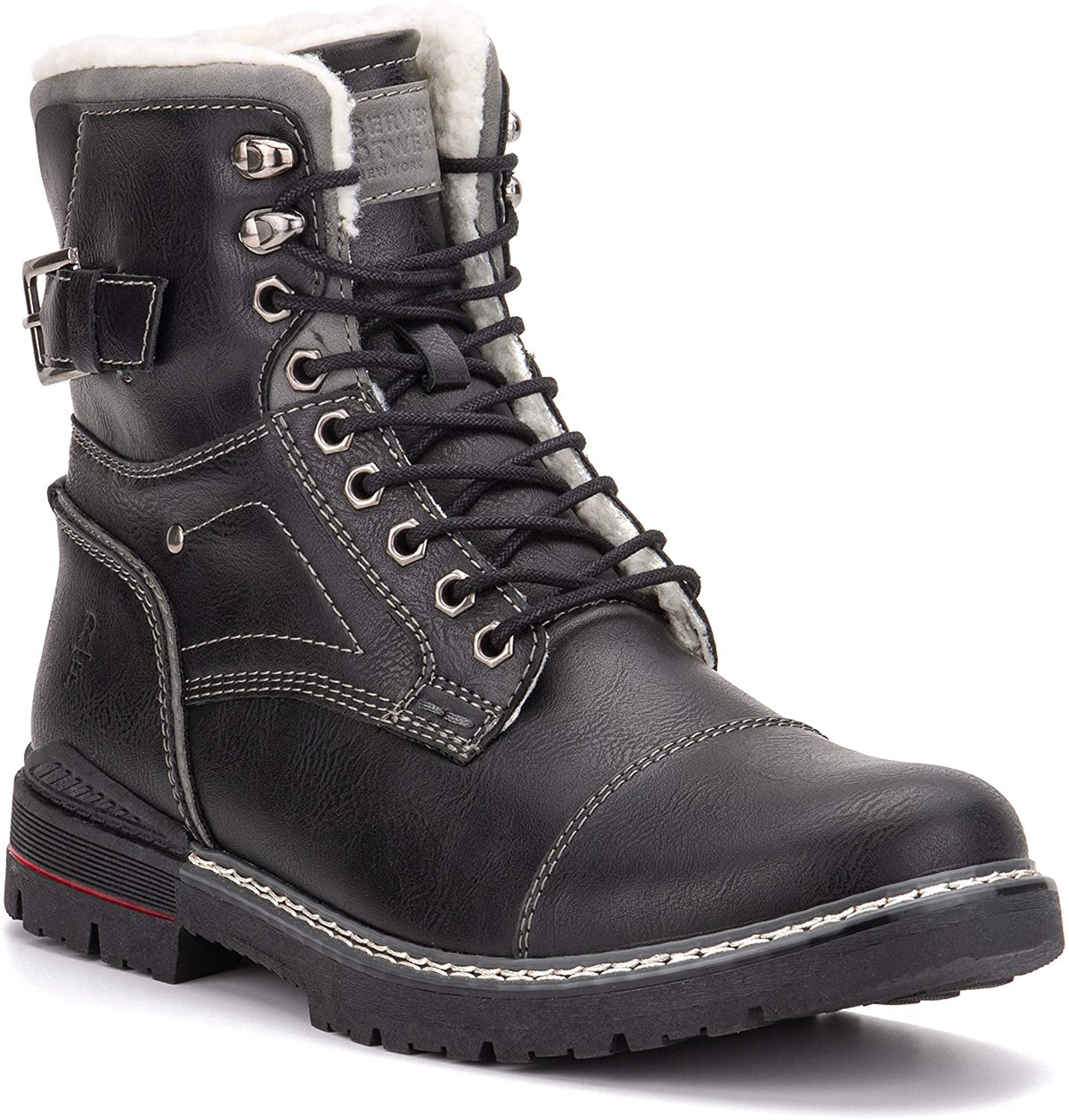 Reserved Footwear New York Men's Cavalier Fashion Casual Snow Boots  Black/White Size 9