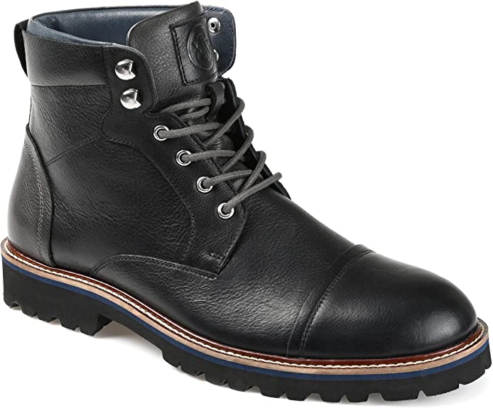 Thomas & Vine Men's Reddick Cap Toe Ankle Boot  Color Black Size 10.5M