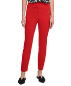 DKNY Women's Front-Tab Skinny Pants  Color Red Size 0