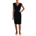 Lauren Ralph Lauren Petite Gold-Tone-Pin Jersey Dress   Color Navy  Size 4P